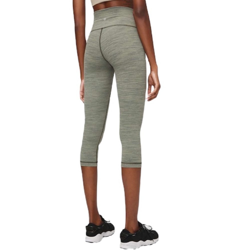 Lululemon Wunder Under High-Rise Crop 21" Wee Are From Space Sage Dark Olive 8